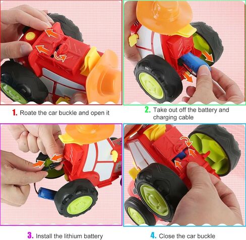 GoolRC Crazy Jumping Car Toys for Kids, RC Stunt Car with Music Lights, Rechargeable Remote Control Car, Radio Controlled Rocking Car Toy Christmas Birthday Gift for 4-12 Boys Girls(Blue) in Saudi Arabia