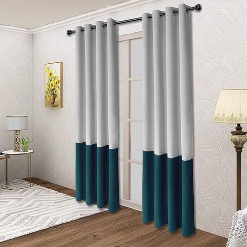 LORDTEX Blackout Curtains for Bedroom -Thermal Insulated Curtains with Grommet Top Room Darkening Noise Reducing Window Drapes for Living Room, 2 Panels, Dark Grey, 42 x 63 inch in Kuwait