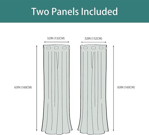 LORDTEX Blackout Curtains for Bedroom -Thermal Insulated Curtains with Grommet Top Room Darkening Noise Reducing Window Drapes for Living Room, 2 Panels, Dark Grey, 42 x 63 inch in Kuwait