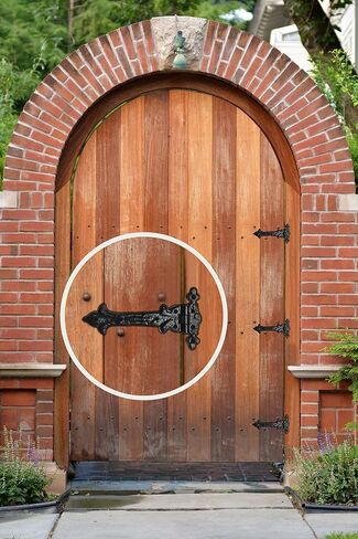 T Hinge Set - 8 Piece Gate Hinges for Wooden Fences Heavy Duty - Barn Hinges for Doors - Black Hinges – Hinges for Shed Door - Door Hinges Black Matte - Hinges Outdoor - Fence Strap Hinge Set in Kuwait