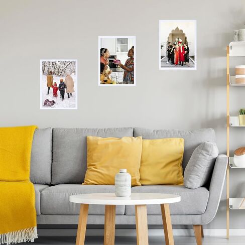 إطار صورة أبيض مقاس 10 × 16 للتعليق على الحائط، تثبيت على الحائط أفقيًا أو رأسيًا، إطار صورة لملصق معرض الحائط مقاس 10 × 16 مع زجاج شبكي مقاوم للكسر، أبيض in Kuwait