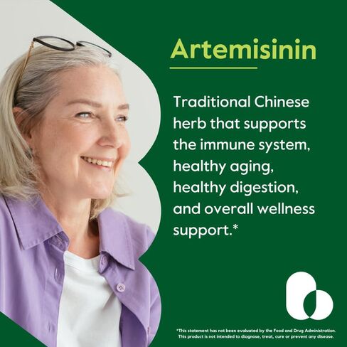 BESTVITE Artemisinin 200mg (60 كبسولة نباتية) - بدون ستيرات - بدون عوامل تدفق - نباتي - غير معدل وراثيًا - خالي من الغلوتين in Kuwait