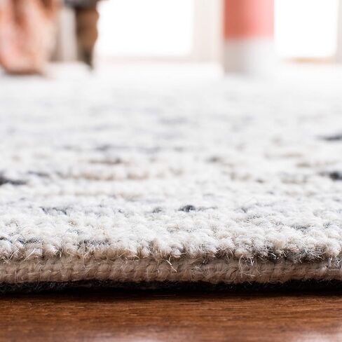 سجادة SAFAVIEH Trace Collection - 2'3" x 8'، عاجية وطبيعية، صوف مصنوع يدويًا، مثالية للمناطق ذات حركة المرور العالية في غرفة المعيشة وغرفة النوم (TRC302A) in Saudi Arabia