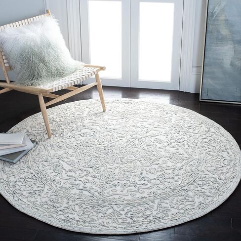 سجادة SAFAVIEH Trace Collection - 2'3" x 8'، عاجية وطبيعية، صوف مصنوع يدويًا، مثالية للمناطق ذات حركة المرور العالية في غرفة المعيشة وغرفة النوم (TRC302A) in Saudi Arabia