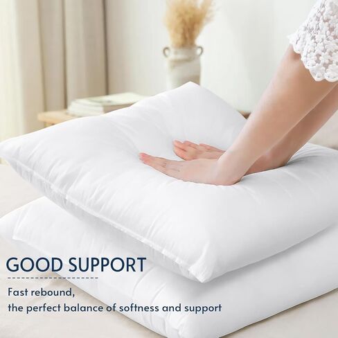 OTOSTAR Pillow Insert 18x18 Inch, Decorative Square Throw Pillow Inserts, Premium Fluffy Pillow Forms Sham Stuffer for Sofa Bed Couch Living Room- Indoor in Kuwait