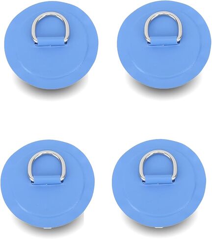 4PCS D Ring Patch, PVC Round Shape Strong Stainless Steel D Ring Pad for Boat Raft Paddle Board, Inflatable Boats, Paddle Boards, Rubber Dinghies in Kuwait