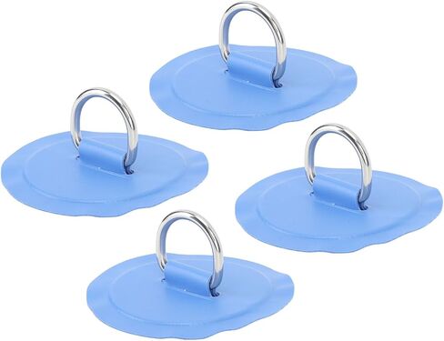 4PCS D Ring Patch, PVC Round Shape Strong Stainless Steel D Ring Pad for Boat Raft Paddle Board, Inflatable Boats, Paddle Boards, Rubber Dinghies in Kuwait