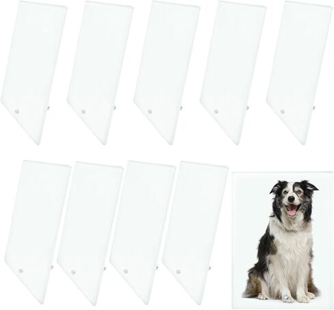 10 عبوات من إطار الصورة الزجاجي التسامي السائبة الفارغة من الزجاج المقسى إطار الصورة نقل الحرارة مع حامل العرض DIY بها بنفسك هدية شخصية 6 × 8 بوصة in Kuwait