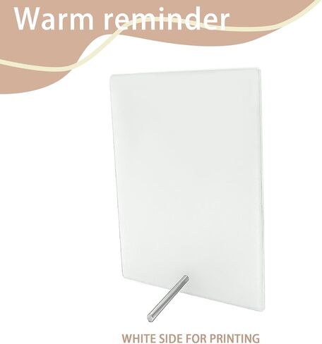 10 عبوات من إطار الصورة الزجاجي التسامي السائبة الفارغة من الزجاج المقسى إطار الصورة نقل الحرارة مع حامل العرض DIY بها بنفسك هدية شخصية 6 × 8 بوصة in Kuwait