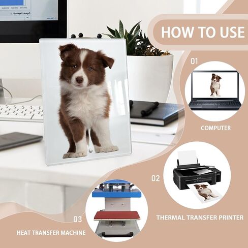 10 عبوات من إطار الصورة الزجاجي التسامي السائبة الفارغة من الزجاج المقسى إطار الصورة نقل الحرارة مع حامل العرض DIY بها بنفسك هدية شخصية 6 × 8 بوصة in Kuwait