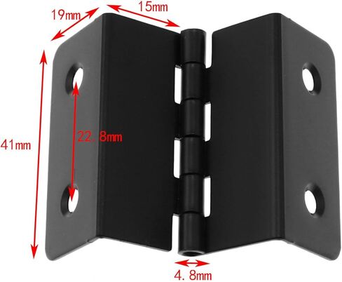 Maxmoral 4PCS Swing Adjustable Offset Door Hinges Metal Hardware Black Cabinet Wardrobe Bedside Cabinet Door Hinges Iron with Installation Screws M Shaped 4 Hole for Windows Furniture Wooden Boxes in Saudi Arabia