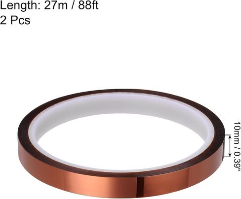 uxcell Heat Tape, 2 Pack 20mmx33m 108ft High Temperature Heat Resistant Tape for Sublimation,Heat Press,Heat Transfer, Soldering, Circuit Board in Saudi Arabia