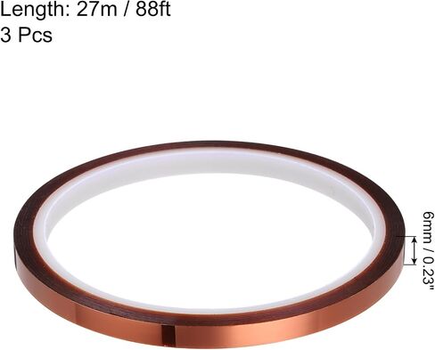 uxcell Heat Tape, 2 Pack 20mmx33m 108ft High Temperature Heat Resistant Tape for Sublimation,Heat Press,Heat Transfer, Soldering, Circuit Board in Saudi Arabia