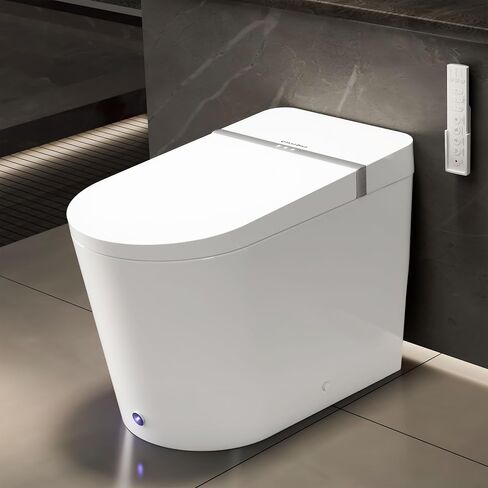 Casta Diva Smart Toilet with Wider Heated Seat, Warm Water Bidet, Foot Sensor Auto Flushing, 1.28GPF Modern White Japanese Toilets for Bathrooms (CD-K020) in Saudi Arabia