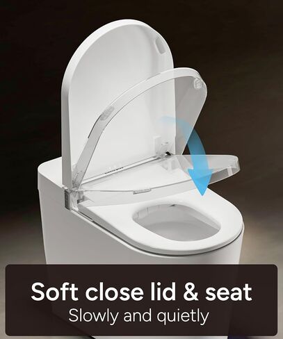 Casta Diva Smart Toilet with Wider Heated Seat, Warm Water Bidet, Foot Sensor Auto Flushing, 1.28GPF Modern White Japanese Toilets for Bathrooms (CD-K020) in Saudi Arabia