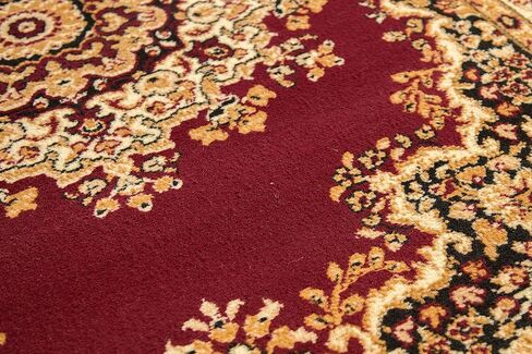 United Weavers of America، مجموعة Dallas، سجادة منطقة، داخلي، بولي بروبيلين، ظهر من الجوت، مقاوم للبقع، تقليدي، عنابي، طباعة زهور، مستطيل، 5'3" x 7'2" in Kuwait