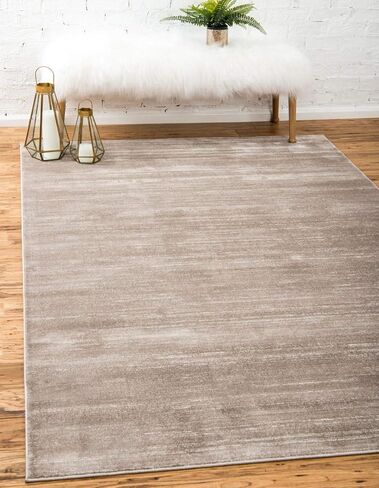 Unique Loom Uptown Collection Area Rug - Madison Avenue (9' x 12' 2' Rectangle, Brown/ Ivory) in Saudi Arabia