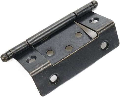 Wealrit 4 Pcs 2.8 Inch Non-Mortise Wrap Hinges Bronze Vintage Full Inset Partial Wrap Long Axis Hinges with Mounting Screws(0.7 Inch Width) in Kuwait