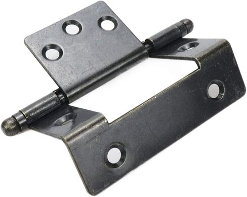 Wealrit 4 Pcs 2.8 Inch Non-Mortise Wrap Hinges Bronze Vintage Full Inset Partial Wrap Long Axis Hinges with Mounting Screws(0.7 Inch Width) in Kuwait