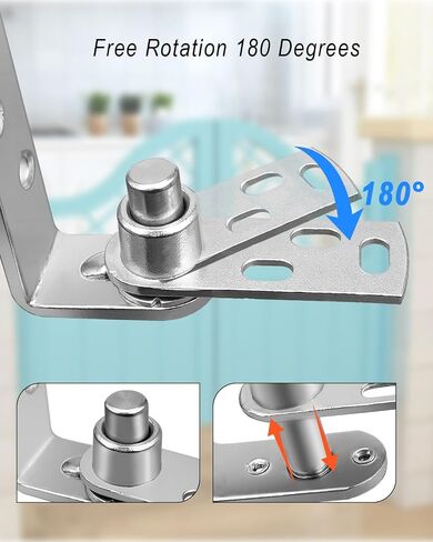 Swinging Door Hinge, 180 Degree Rotation Door Hinges for Cafe Saloon Pub Swinging Doors, 304 Stainless Steel Silvery Self Closing Door Hinges, Indoor Outdoor Use in Saudi Arabia