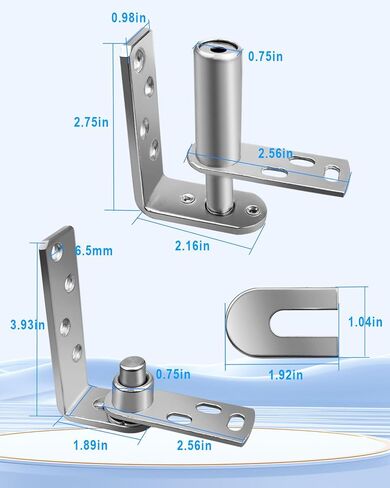 Swinging Door Hinge, 180 Degree Rotation Door Hinges for Cafe Saloon Pub Swinging Doors, 304 Stainless Steel Silvery Self Closing Door Hinges, Indoor Outdoor Use in Saudi Arabia