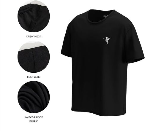 Sensational Men's Quick Dry Short Sleeve T-Shirt, Athletic Fit, Moisture Wicking in Saudi Arabia