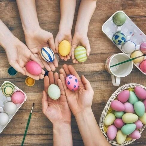 4 قطع بيض خشبي أبيض، بيض عيد الفصح الأبيض المزيف، تستخدم لصنع زينة هدايا عيد الفصح، DIY، الحرف اليدوية، الهدايا (2.7 × 1.9 بوصة) نباتات وزهور صناعية، فواكه صناعية، منتجات ديكور المنزل، المنزل والمطبخ in Saudi Arabia