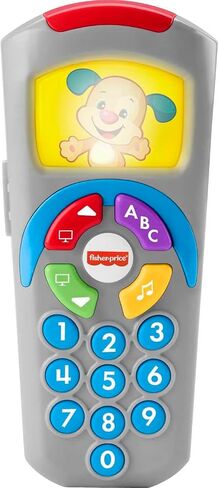 Fisher-Price Laugh & Learn Baby Learning Toy, Puppy's Remote Pretend TV Control with Music and Lights for Ages 6+ Months in Saudi Arabia