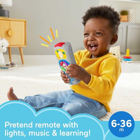 Fisher-Price Laugh & Learn Baby Learning Toy, Puppy's Remote Pretend TV Control with Music and Lights for Ages 6+ Months in Saudi Arabia