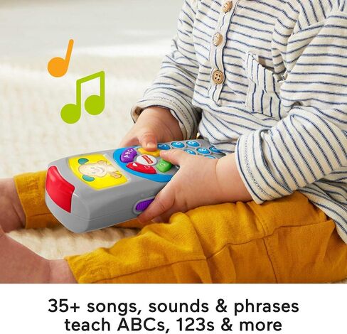 Fisher-Price Laugh & Learn Baby Learning Toy, Puppy's Remote Pretend TV Control with Music and Lights for Ages 6+ Months in Saudi Arabia