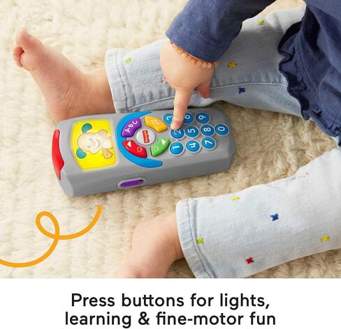 Fisher-Price Laugh & Learn Baby Learning Toy, Puppy's Remote Pretend TV Control with Music and Lights for Ages 6+ Months in Saudi Arabia