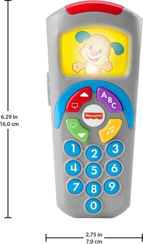 Fisher-Price Laugh & Learn Baby Learning Toy, Puppy's Remote Pretend TV Control with Music and Lights for Ages 6+ Months in Saudi Arabia