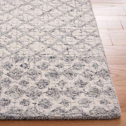 SAFAVIEH Abstract Collection Runner Rug - 2'3" x 6', Blue & Ivory, Handmade Wool, Ideal for High Traffic Areas in Living Room, Bedroom (ABT203A) in Saudi Arabia