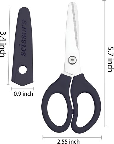 Multi Purpose Ceramic Scissors, Portable Ceramic Shears for Kitchen, Classrom, Craft, Pet Care, Vegetable, Pizza, Safety Food Scissors for Baby Toddler Kids, with Cover (Pink) by Jonbyi in Saudi Arabia