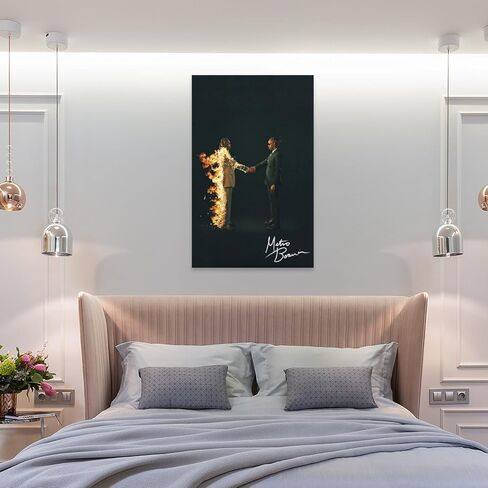 Metro Modern Music Boomin Art Heroes & Villains Album Signature Poster Wall Art Paintings Canvas Wall Decor Home Decor Living Room Decor Aesthetic Prints 12x18inch(30x45cm) Unframe-style in Saudi Arabia