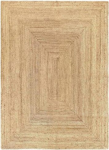 حزمة VDS مكونة من قطعة واحدة، سجادة مستطيلة منسوجة يدويًا من الجوت مقاس 2 × 4 أقدام، سجادة طبيعية قابلة للعكس لديكور المنزل، غرفة المعيشة، المطبخ، سجادة المدخل، سجادة الباب، سجادة بوهو ريفية للمزرعة (2 × 4 بوصة) in Kuwait