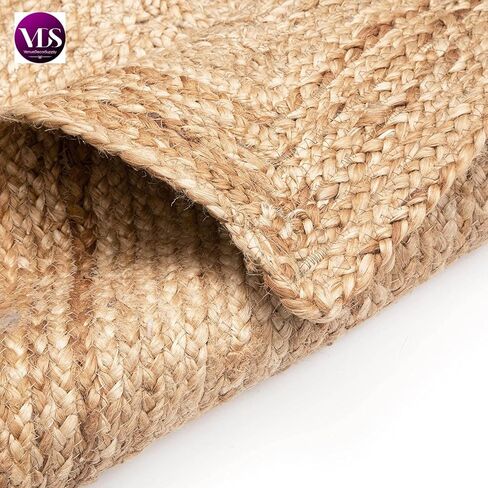 حزمة VDS مكونة من قطعة واحدة، سجادة مستطيلة منسوجة يدويًا من الجوت مقاس 2 × 4 أقدام، سجادة طبيعية قابلة للعكس لديكور المنزل، غرفة المعيشة، المطبخ، سجادة المدخل، سجادة الباب، سجادة بوهو ريفية للمزرعة (2 × 4 بوصة) in Kuwait