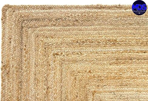 حزمة VDS مكونة من قطعة واحدة، سجادة مستطيلة منسوجة يدويًا من الجوت مقاس 2 × 4 أقدام، سجادة طبيعية قابلة للعكس لديكور المنزل، غرفة المعيشة، المطبخ، سجادة المدخل، سجادة الباب، سجادة بوهو ريفية للمزرعة (2 × 4 بوصة) in Kuwait