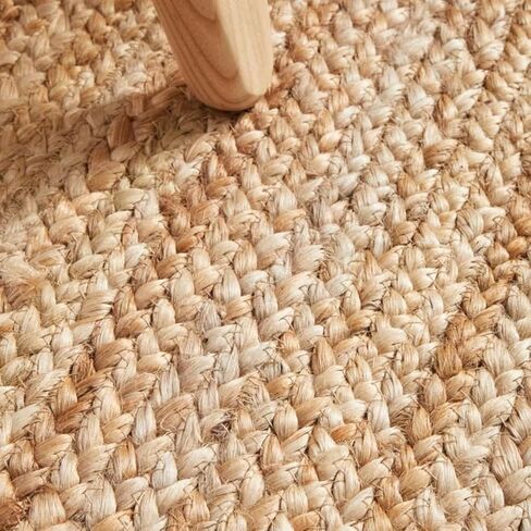 حزمة VDS مكونة من قطعة واحدة، سجادة مستطيلة منسوجة يدويًا من الجوت مقاس 2 × 4 أقدام، سجادة طبيعية قابلة للعكس لديكور المنزل، غرفة المعيشة، المطبخ، سجادة المدخل، سجادة الباب، سجادة بوهو ريفية للمزرعة (2 × 4 بوصة) in Kuwait