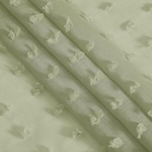 Guken جروميت بوم بوم الستائر الشفافة 84 بوصة طول 2 لوحات لغرفة المعيشة غرفة الطعام ستارة مزخرفة لغرفة النوم ضوء تصفية شبه شفافة الفوال بوهو لوحات ستائر المزرعة، الطبيعة، W38xL84 in Kuwait