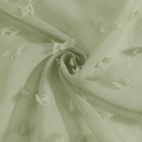 Guken جروميت بوم بوم الستائر الشفافة 84 بوصة طول 2 لوحات لغرفة المعيشة غرفة الطعام ستارة مزخرفة لغرفة النوم ضوء تصفية شبه شفافة الفوال بوهو لوحات ستائر المزرعة، الطبيعة، W38xL84 in Kuwait