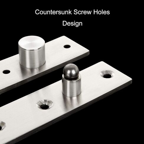 Door Hinge 4 Sets Heavy Duty Hidden Door Hinges, ainless 6 h Offset-Axes 360 Degree Swinging Door Hardware Invisible Rotating Hinge for Bookcase, Shower Door, Cafe Door, Wine Cabinet,Silver in Kuwait