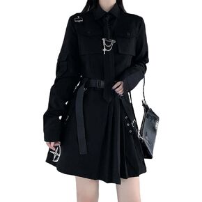 MLAFE Gothic Skirts Punk Two-Piece Skirts Women's Open Waist Skirts Two-Piece Spring/Autumn Skirts Harajuku Two-Piece Skirts