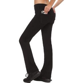 Nirlon Yoga Pants with Pockets - Yoga Pants with Pockets for Women Soft & Breathable Leggings with Pockets Regular & Plus Size Workout Leggings with Pockets (2XL 30" Inseam, Black)