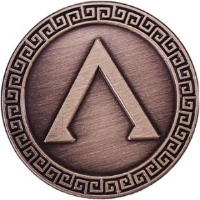 Spartan Shield Crest Aspis Greek Lambda Sparta Ancient Greece 1.2" Enamel Pin Badge by Pinstant
