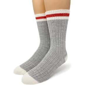 WARRIOR ALPACA SOCKS - Red Stripe Throwback Socks For The Entire Family - Sock For Adults, Kids and Infants