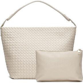 Woven Vegan Leather Tote Bag For Women Large Woven Crossbody Bag Handbag Female Satchel Messenger Bag
