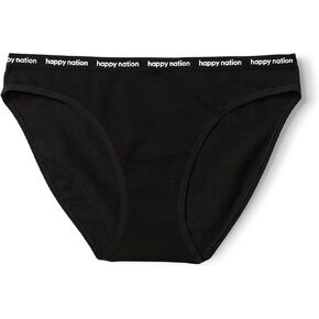 Happy Nation Girls Comfy Cotton Logo Bikini Underwear