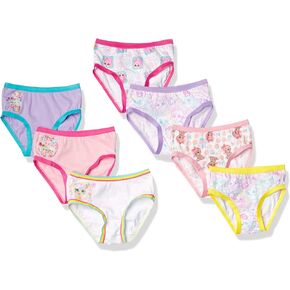 Kindi Kids Girls' Amazon Exclusive 7-Pack 100% Combed Cotton Panties in Sizes 2/3t, 4t, 4 & 8