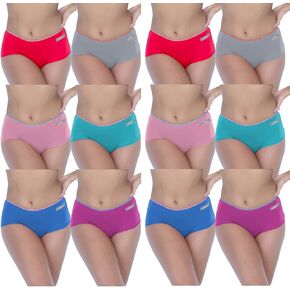 Sexy Basics Womens Grab Bag Cotton Spandex Boyshort Active Briefs